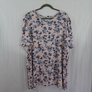 Lane Bryant Short Sleeve Floral Blouse 26/28